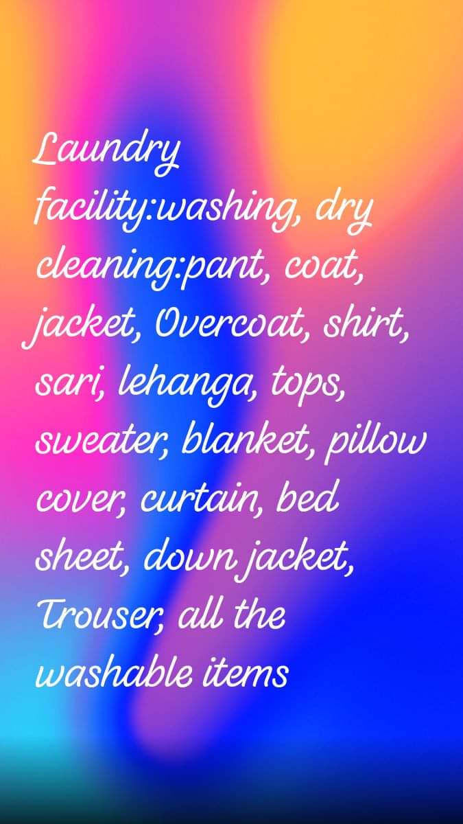 Washing and drycleaning